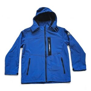 Reebok Youth Blue Hooded Softshell Jacket Size L (14/16)